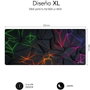 Subblim Alfombrilla Neon Obsidian XL Negro, Multicolor